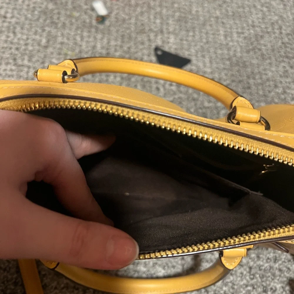 Coach Rowan Satchel Bag Yellow - Picture 5 of 6